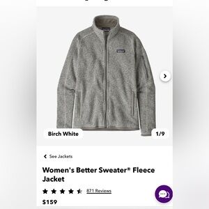 Patagonia Women’s Better Sweater in Birch White